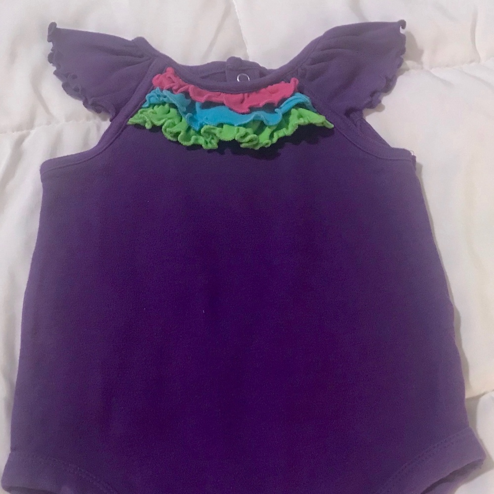Garanimals 6-9M Purple Bodysuit With Ruffles